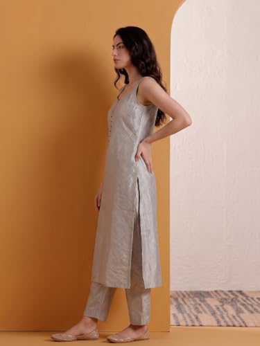 Varanga women s woven design kurta set with bhagalpuri dupatta.
