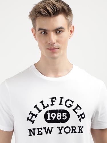 Tommy Hilfiger Mens White Color T-Shirt (XL)
