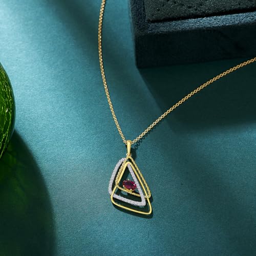 P.N.Gagdil Jewellers 14 Karat Yellow Gold & Diamond Certified Gold Casual Pendant For Women DIDP0105 IJ/SI