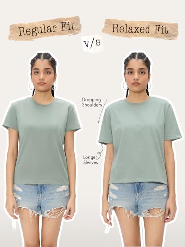 The Souled Store Tom & Jerry Summer Splash : Women and Girls Short Sleeves Round Neck Light Blue Graphic Printed Cotton Relaxed Fit Breathable Soft Texture Everyday Streetwear T-Shirt