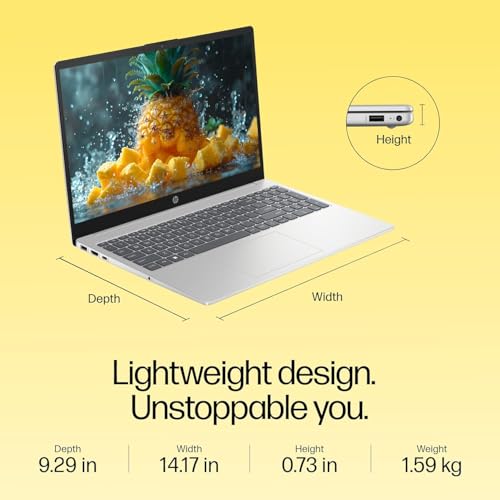 HP 15, AMD Ryzen 5 7520U (16GB DDR4, 512GB SSD) FHD, Anti-Glare, Micro-Edge, 15.6''/39.6cm, Win11, M365 Basic(1yr), Offic24, Silver,1.59kg, fc0806AU, FHD Camera w/Privacy Shutter, Backlit Laptop