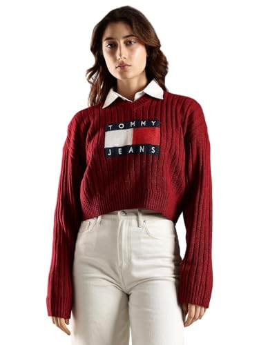 Tommy Hilfiger Regular Fit Polyester V-Neck Pullovers Sweater