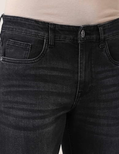 Arvind Grey Slim Fit Mid Rise Jeans