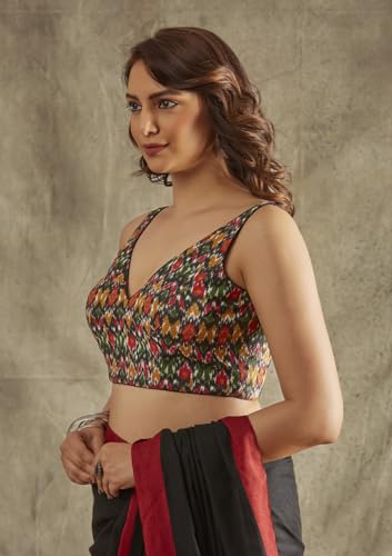 SALWAR STUDIO Multi Iakt Cotton Blouse
