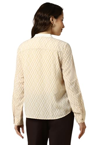 Allen Solly Women Beige Print Long Sleeves Shirt