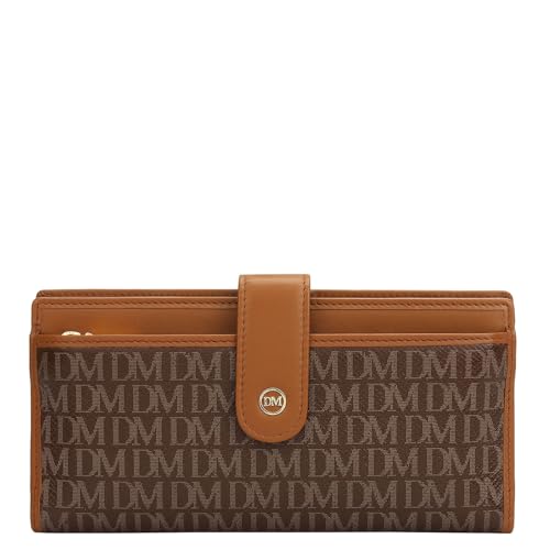 Da Milano Premium Leather Wallet for Women | Multi Compartment Travel Wallet - Brown (10532)