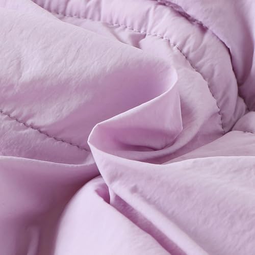 Hopscotch Girls Full Sleeves Lilac Hooded Puffer Jacket with Fur Trim For Ages(18-24 Months)