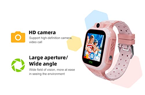 WEARFIT Scout 4G Kids Smart Watch with GPS Tracker - 2-Way Video Calling, Location Tracking, SOS Alert & Parental Controls 7 Games - Smartwatch for Boys & Girls Ages 3-12 No Jio Support (Pink)