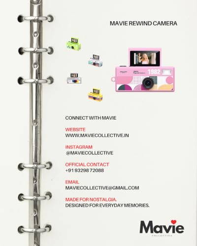 Mavie Rewind Mini Digital Camera | 1080P HD Pocket Digital Camera with Flip Screen | Compact Camera for Travel, Photography, Vlogging & Aesthetic Content