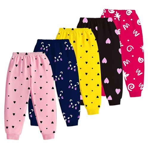 Kuchipoo Regular Fit Baby Girls Pyjamas - Pack of 5 (Multicolor, 9-10 Years, PAJ-166)