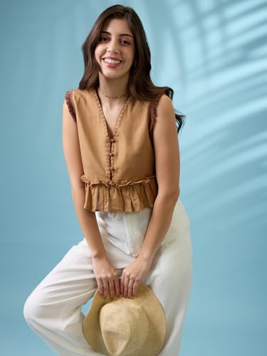 Globus Women Top (GS575694_Beige_S)