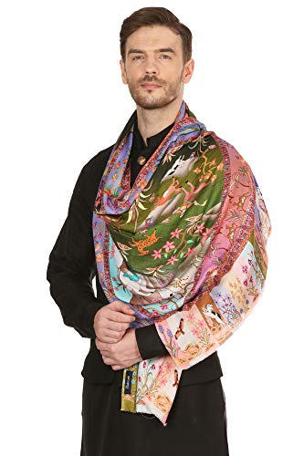 Pashtush Mens fine Soft Ethnic Stole, Shikaardar Design