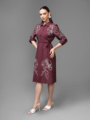 Kazo Abbey Midi Dress (Wine_M)
