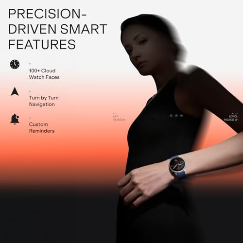 boAt Valour Watch 1 R, AI Smart Habit Builder, 1.43" 3D Immersive AMOLED Display, 1000 nits, Light-Weight Aluminium Build 3 ATM, 10 Days Battery Life, Smart Watches for Man (Imperial Leather)
