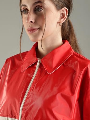 Tommy Hilfiger Women's A-Line Coat (F24HWOT077-XS_Fierce Red/Calico