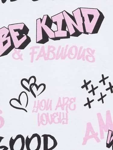 Max Girls Cotton Regular Fit Printed Cropped T-Shirt (S24EBT50WHITE)_11-12Y