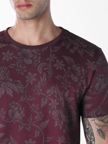 Jack & Jones Floral Print Cotton Polo Tshirt