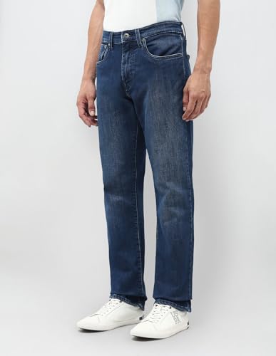 U.S. Polo Assn. Denim Co. Men's Harold Slim Straight Fit Blue Jeans (UDJEN1899_Blue_32)