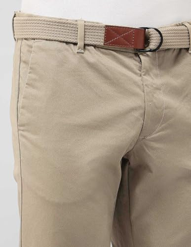 U.S.Polo Association Men's Denver Slim Fit Satin Trousers (USTRO160D_Brown_36)