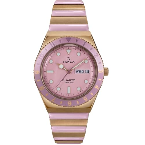 TIMEX Diver Inspired Analog Watch for Women with Pink Round Dial & Multicolor Stainless Steel Bracelet Band Water Resistant Women's Wrist Watches - TW2W87600UJ