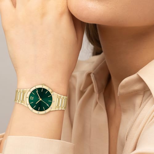 BOSS Hugo Stainless Steel Breath Analog Green Dial Women's Watch-1502649