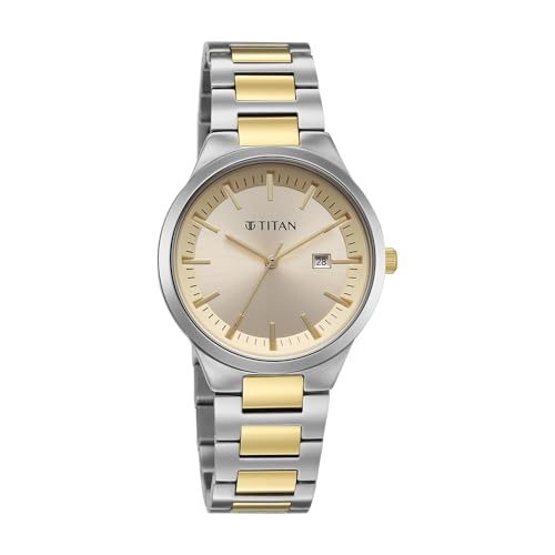 Titan Workday Wonders 2 with Lt Champ Dial Rose Gold & Silver Metal Strap Watch for Women - 95369BM01
