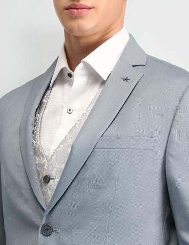 Arrow Men's Polyester Business Suit Vest (ARAISU5591_Light Grey