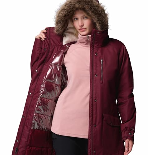 Columbia Women Maroon OmniHeat Reflective Suttle Mountain Insulated Jacket, 2XL