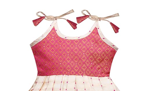 Lehnvel Baby Girl's Pattu Pavadi Tapeta Silk Readymade Frock