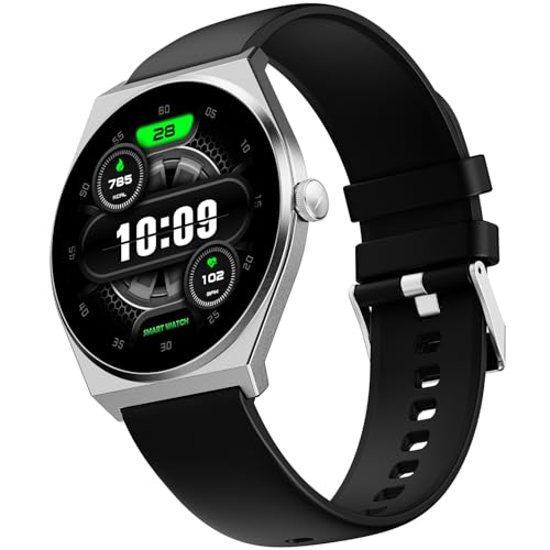 Fire-Boltt Phoenix Nova Smartwatch 1.43” Slim Super AMOLED Display, 466x466 Pixel Always-On Display, Bluetooth Calling, Health Tracker for Men & Women Midnight Black