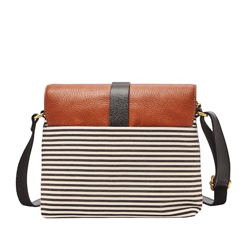 Fossil Women's Small Kinley Cross Body Fabric Bag - Black Stripe