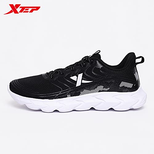 XTEP Women's Black IP Outsole Lightweight Synthetic Leather Upper Running Shoes