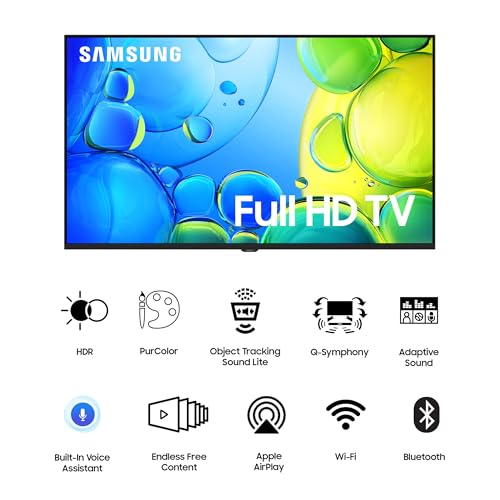 Samsung 43 inch (108cm) FHD Smart LED 2026 TV | HDR10+ | 150+ Channels | Voice Assistance Remote | PurColor | Contrast Enhancer | Knox Security | UA43F5650FUXXL