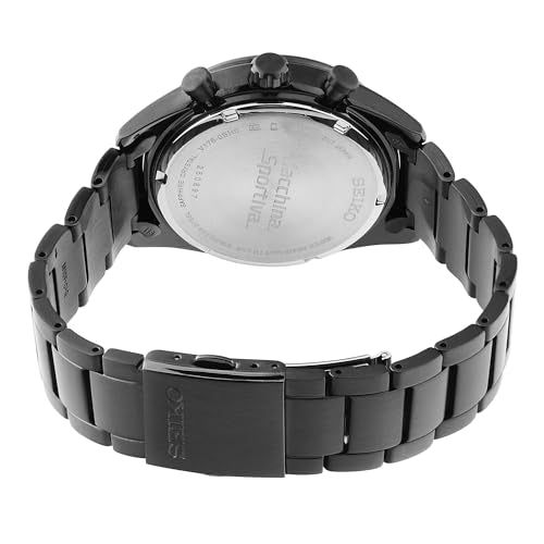 Seiko Stainless Steel Analog Black Dial Men's Watch-Ssc773P1