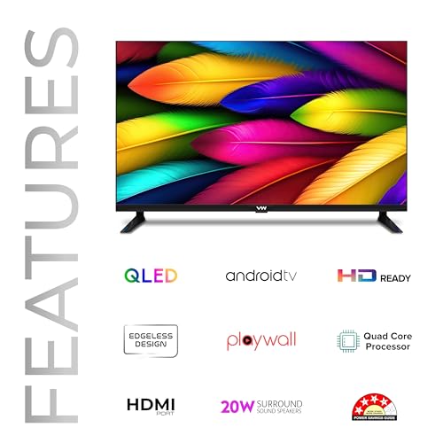 VW 80 cm (32 inches) OptimaX Series HD Ready Smart QLED Android TV VW32AQ1