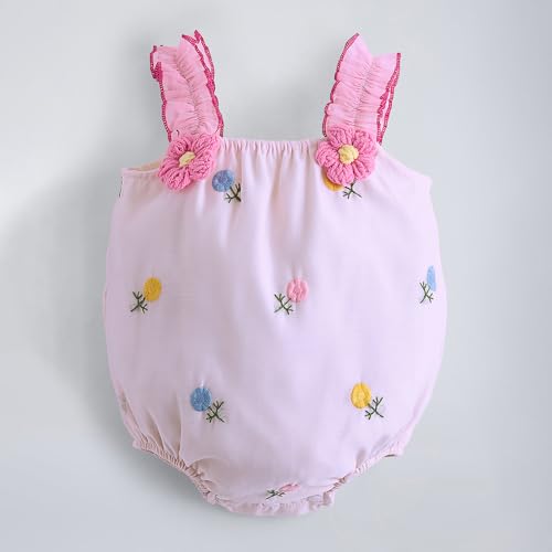 Hopscotch Floral Applique Onesie with Headband (12-18 Months)