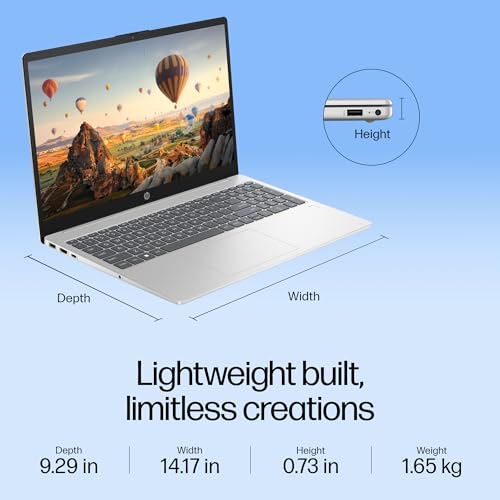 HP 15, Intel Core Ultra 5-125H AI Powered Laptop (16GB RAM, 512GB SSD), IPS, 300nits, 15.6"/39.6cm, FHD, Win 11, Office 2021, Silver, 1.65Kg, Intel Arc Graphics, FHD Camera, Backlit KB, fd1099TU