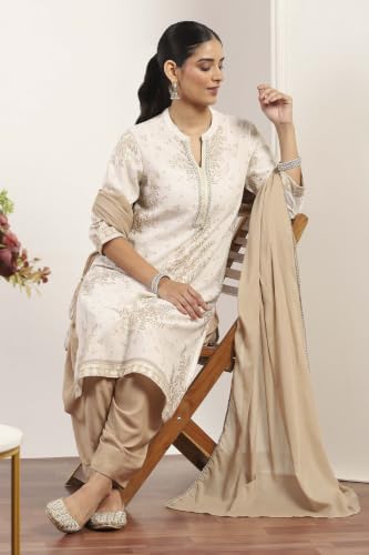 Rangriti Rayon Printed Straight Festive Kurta With Salwar And Dupatta