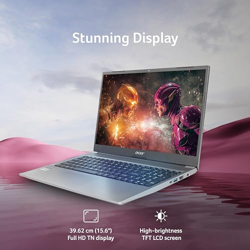 Acer Aspire Lite Intel Core 3-100U Processor, Office 2024 + M365 Basic, 8GB RAM/512GB SSD, 15.6"/39.62 cm, FHD IPS Display,Win 11 Home, Steel Grey, 1.59Kg, AL15-53, Thin and Light Laptop