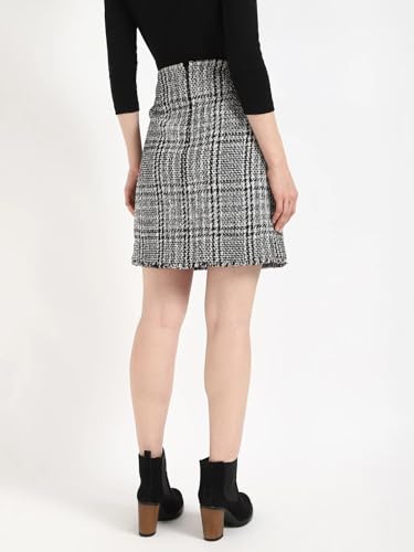 Regular Fit Checks Mid Rise Skirt