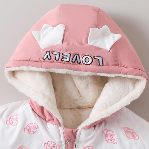 Hopscotch Girls Pink Full Sleeves Embroidered Colourblock Jacket For Age (2-3 Years)