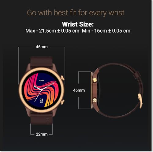 Noise Evolve 3 1.43" AMOLED Always on Display, BT Calling, Round Dial, Metallic Design Smart Watch for Man & Woman, Smart Gesture Control, 100 Sports Modes (Vinatge Brown)