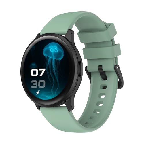 Fastrack Jupiter R3 1.38" Ultra UV Round Display with Nitro Fast Charging,Single Sync BT Calling, HRM, SPO2, Upto 5 Days Battery Life Smart Watch for Man & Woman - Sage Green