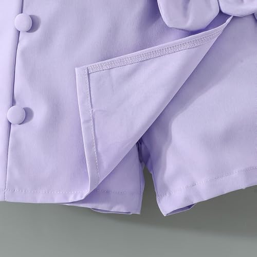 Hopscotch Girls Full Sleeves White 2-Pc Floral Applique Blouse & Skort For Age (5-6 Years)