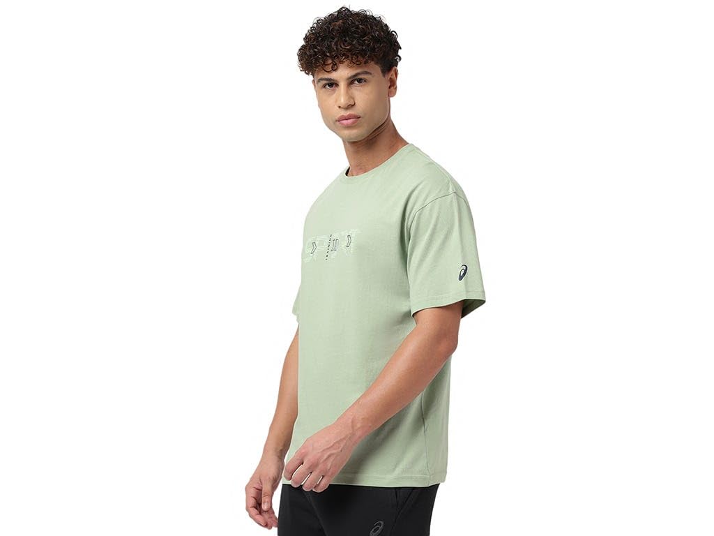 ASICS Men's Solid Regular Fit T-Shirt