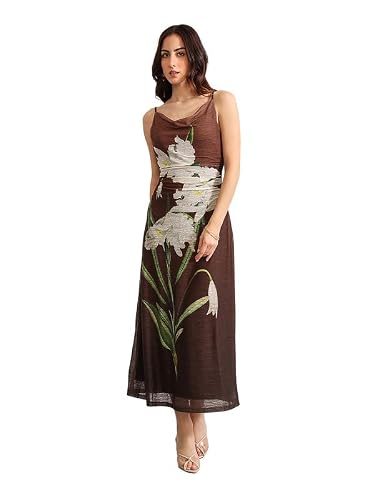 Kazo Hibiscus 2 Maxi Dress (Brown L)