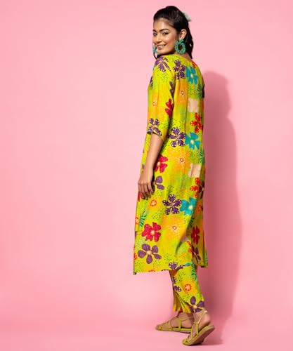 Libas Women's Printed Co-Ords (35500_Green