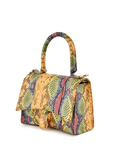 Sakwoods Women Pu Croco Finish Sling Bag (Multicolor)