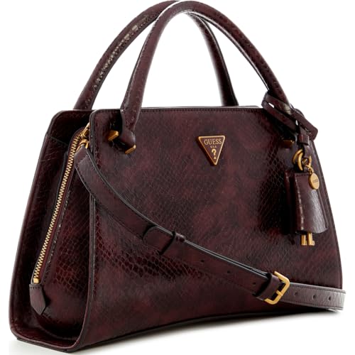 GUESS Bordeaux Textured Annita Girlfriend Satchel Bag