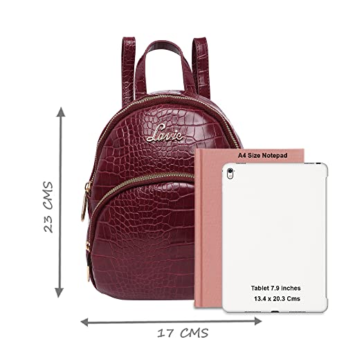 Lavie Glossy Croco Mini Backpack For Women's